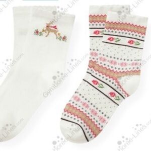 Reindeer winter Vintage sock pair Janie and Jack